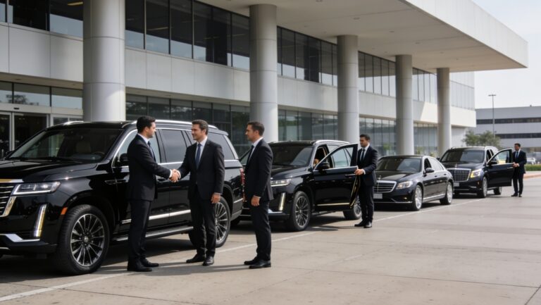 Transporte para eventos corporativos en Lima con vehículos premium de EBEN VIP trasladando ejecutivos y asistentes.