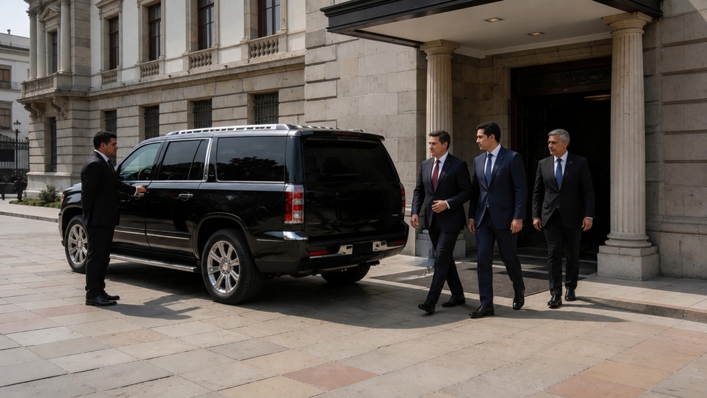 Protocolo de transporte para diplomáticos y misiones oficiales en Lima con vehículos ejecutivos premium de EBEN VIP.